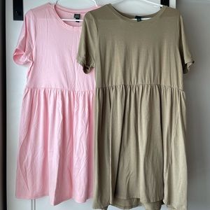 2 Wild Fable Short Sleeve Babydoll Dresses | S